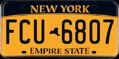 NY license plate FCU6807