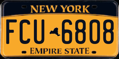 NY license plate FCU6808