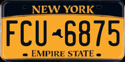 NY license plate FCU6875