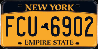 NY license plate FCU6902