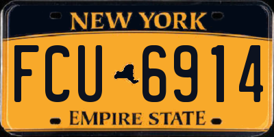 NY license plate FCU6914