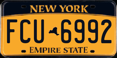 NY license plate FCU6992