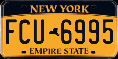 NY license plate FCU6995