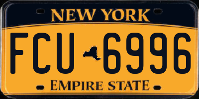 NY license plate FCU6996