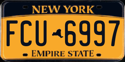 NY license plate FCU6997