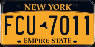NY license plate FCU7011