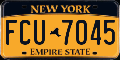 NY license plate FCU7045