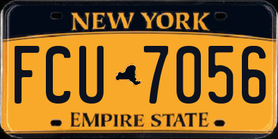 NY license plate FCU7056