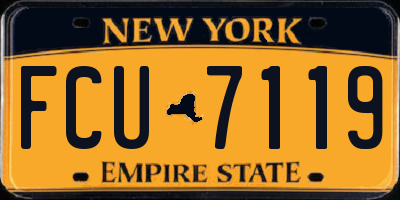 NY license plate FCU7119