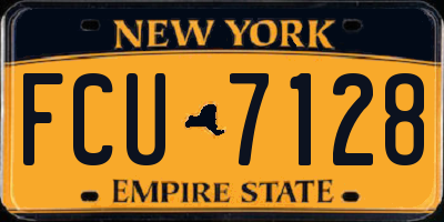 NY license plate FCU7128