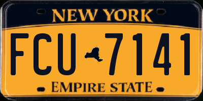 NY license plate FCU7141