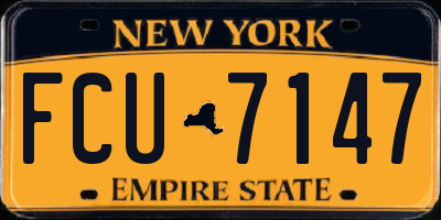 NY license plate FCU7147