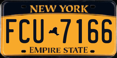 NY license plate FCU7166