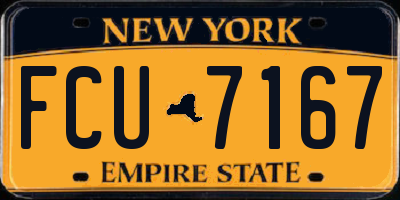 NY license plate FCU7167