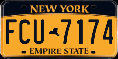 NY license plate FCU7174