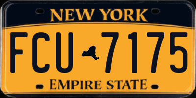 NY license plate FCU7175