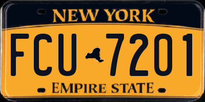 NY license plate FCU7201