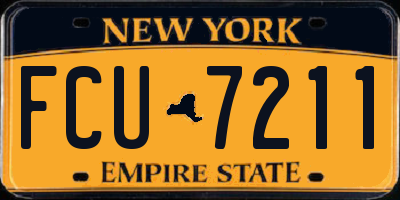 NY license plate FCU7211