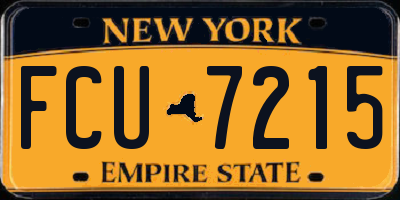 NY license plate FCU7215