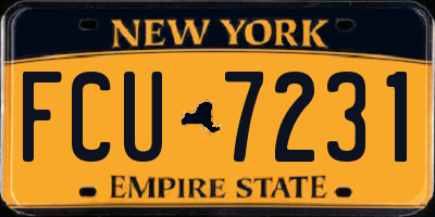 NY license plate FCU7231