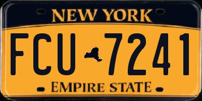 NY license plate FCU7241