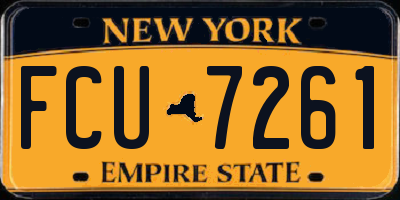 NY license plate FCU7261