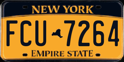 NY license plate FCU7264