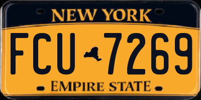 NY license plate FCU7269