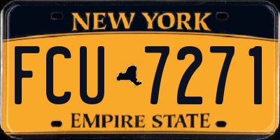 NY license plate FCU7271