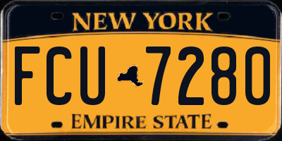 NY license plate FCU7280