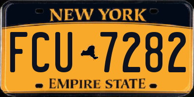 NY license plate FCU7282