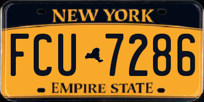 NY license plate FCU7286