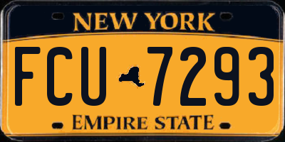 NY license plate FCU7293