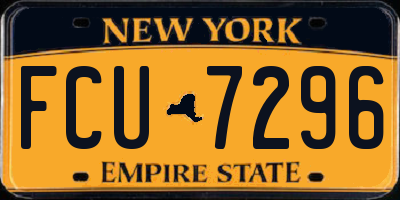NY license plate FCU7296