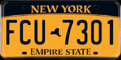 NY license plate FCU7301