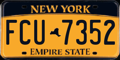 NY license plate FCU7352