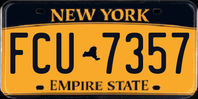 NY license plate FCU7357