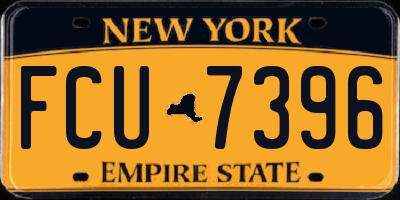 NY license plate FCU7396