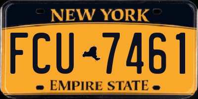 NY license plate FCU7461
