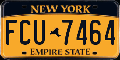 NY license plate FCU7464