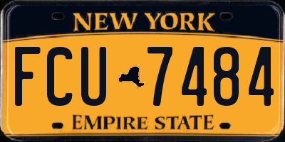 NY license plate FCU7484