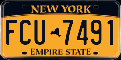NY license plate FCU7491