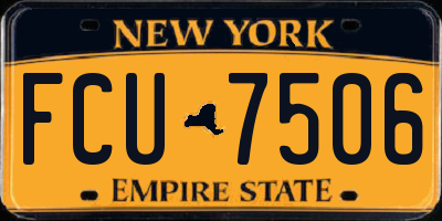 NY license plate FCU7506