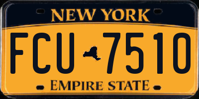 NY license plate FCU7510