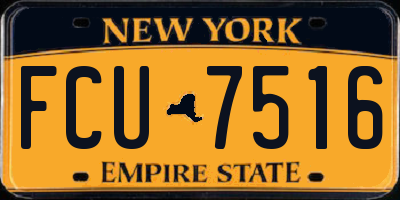 NY license plate FCU7516