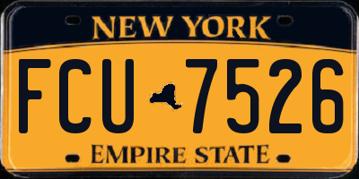 NY license plate FCU7526