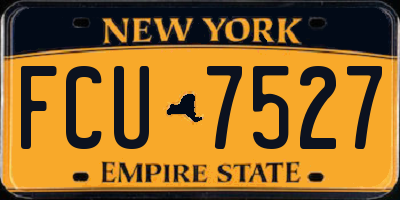 NY license plate FCU7527