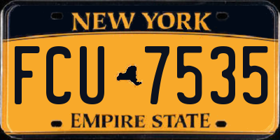 NY license plate FCU7535