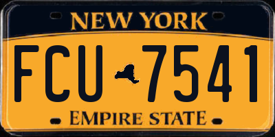 NY license plate FCU7541
