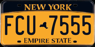 NY license plate FCU7555